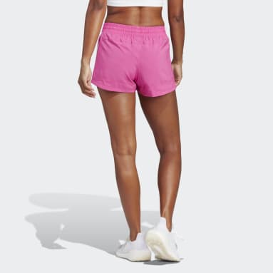 Women Training Pink Pacer 3-Stripes Woven Shorts