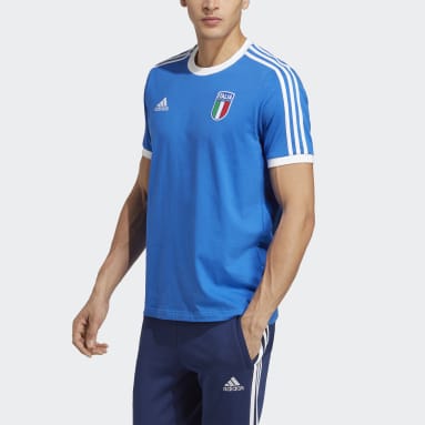 Italia T-shirt 3-Stripes Blu Uomo Calcio