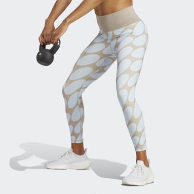 Ženy Cvičení A Trénink modrá Legíny adidas x Marimekko Optime Training 7/8