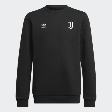 Kids Originals Black Juventus Essentials Trefoil Crewneck Sweatshirt