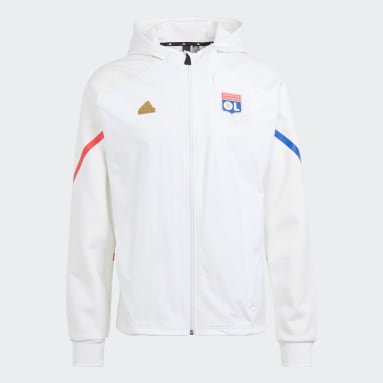 Olympique Lyonnais Designed for Gameday Full-Zip Hettegenser Hvit