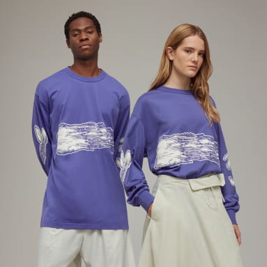 T-shirt à manches longues graphique à logo Y-3 Pourpre Y-3