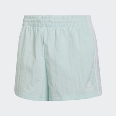 Women Sportswear Green Essentials 3-Stripes Woven Shorts (Loose Fit)