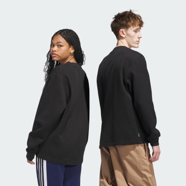 Skateboarding Waffle Knit Long Sleeve Shirt