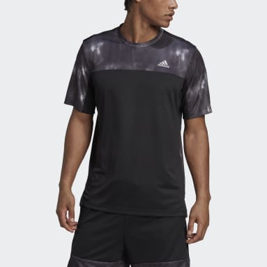 T-shirt de training imprimé craie AEROREADY Workout noir Hommes Entraînement