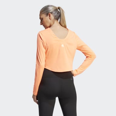 T-shirt à manches longues de training Hyperbright Orange Femmes Entraînement