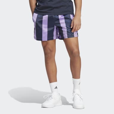 Men Sportswear Purple Satin Shorts