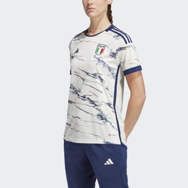 Frauen Fußball Italien Frauenteam 23 Auswärtstrikot Weiß