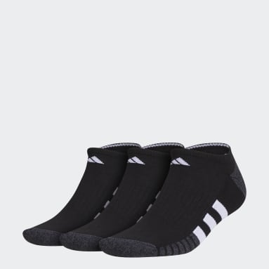 COTTON STRIPE ATHLETIC PADDED NO SHOW SOCKS