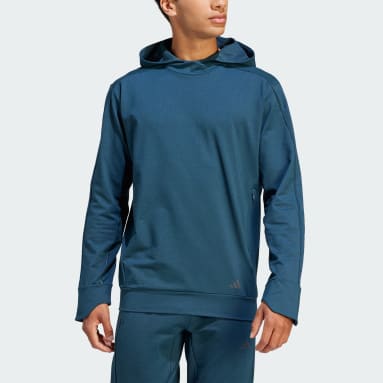 Men's Yoga Turquoise Yoga Training Hooded Sweatshirt
