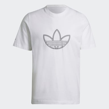 Men Originals White adidas SPRT Outline Logo Tee