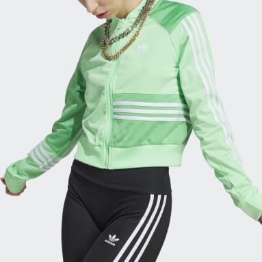 Women's Originals Green Adicolor Crop Track Jacket