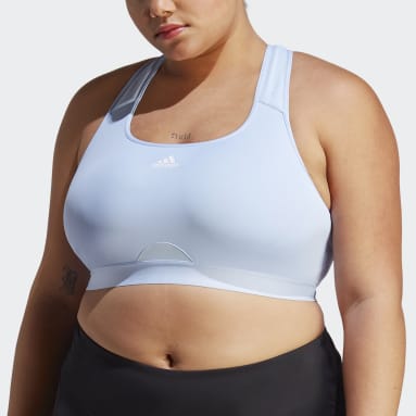 Top Deportivo Powerreaction Techfit Soporte Medio Azul Mujer Training