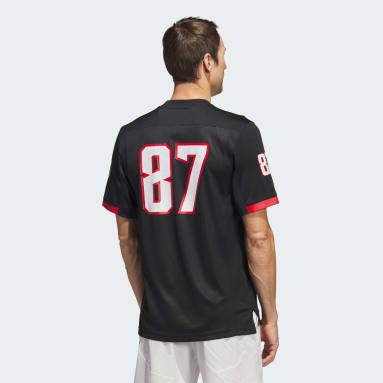 Mens Oversized T-Shirt American Football Style NFL Style Jersey 100%  Polyester (Black and White, Small) : : Fashion