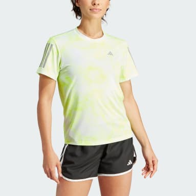 Women Running White Own the Run Allover Print Tee