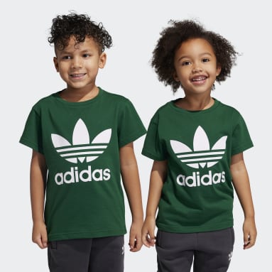 T-shirt Adicolor Trefoil vert Enfants 4-8 Years Originals