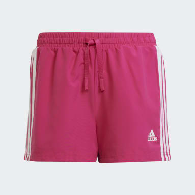 Youth 8-16 Years Sportswear Pink adidas Designed To Move 3-Stripes Shorts