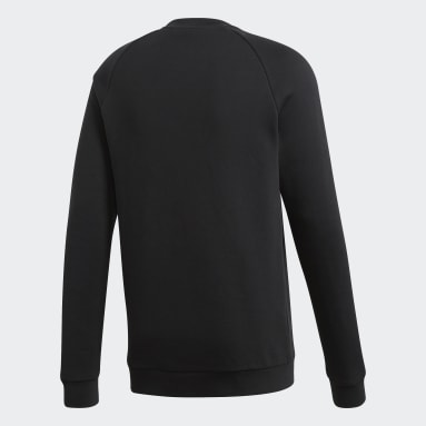 Blusa Warm-Up Crew Trefoil Preto Homem Originals