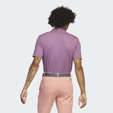 Polo Ottoman Stripe Rose Hommes Golf