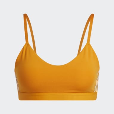Women Training Orange All Me 3-Stripes Bra