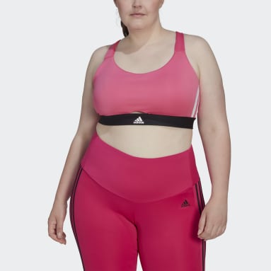 Women's Hiking Pink Powerreact Training Hyperglam Medium-Support Bra (Plus Size)