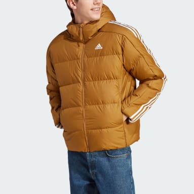 Casaco de Penas com Capuz Essentials Castanho Homem Sportswear