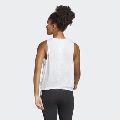 Women Gym & Training White Train Icons Allover Print T-Shirt