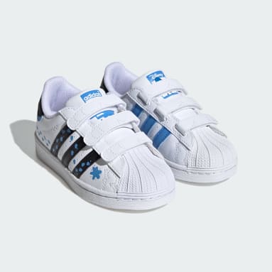 ADIDAS ORIGINALS Baskets Superstar - Blanc et bleu - Enfant garçon -  Cdiscount Chaussures