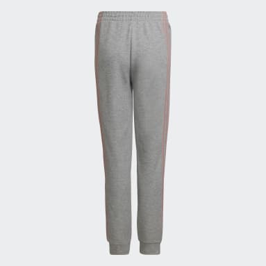Pantalón Tapered Leg 3 bandas Gris Niña Sportswear