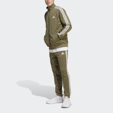 Männer Sportswear Basic 3-Streifen Tricot Trainingsanzug Grün