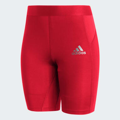 Calzas Cortas TechFit Rojo Hombre Fútbol