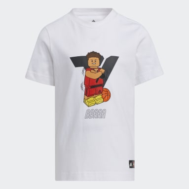 Kinderen Basketbal Wit adidas x LEGO® T-shirt Trae Young