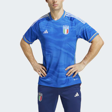 ผู้ชาย ฟุตบอล สีน้ำเงิน เสื้อฟุตบอลชุดเหย้า Italy 23