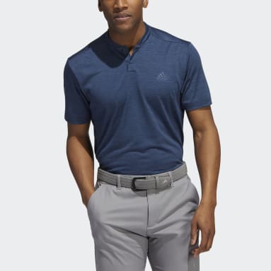 Polo Textured Stripe Azul Hombre Golf