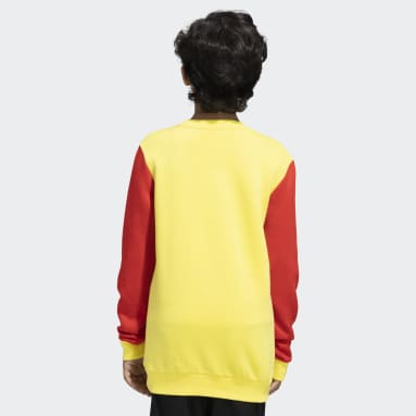 Girls Training Yellow COLORBLOCK CREWNECK SWEATSHIRT