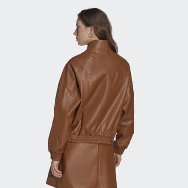 Women Originals Brown Faux Leather Jacket
