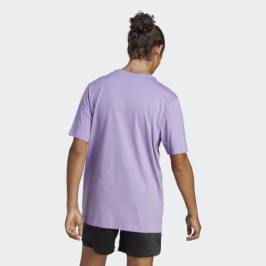 Men Training Purple Essentials Single Jersey Embroidered Small Logo Tee