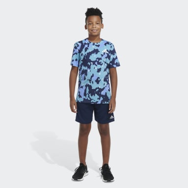 Youth Training Blue SS AOP CAMO23 TEE