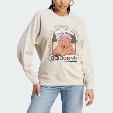 Polera Bear Estampada Beige Mujer Originals