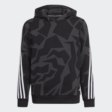 Sudadera con capucha Future Icons Graphic 3 bandas Gris Niño Sportswear