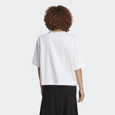 Camiseta Originals Houndstooth Trifolio Blanco Mujer Originals