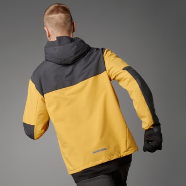 Men Running Yellow Ultimate Running Conquer the Elements COLD.RDY Jacket
