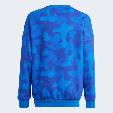 Sudadera cuello redondo Summer Allover Print Azul Niño Originals