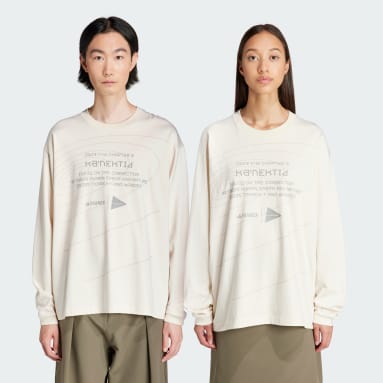 Terrex + and wander Xploric Long Sleeve T-skjorte (unisex) Hvit