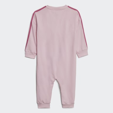 Kinderen Sportswear roze Essentials 3-Stripes Badstof Kruippakje (Gendervrij)