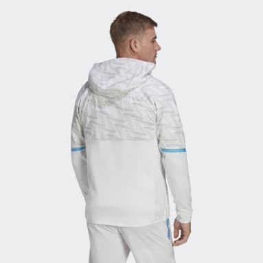 Mænd Fodbold Hvid Belgium Game Day Full-Zip Travel hættetrøje