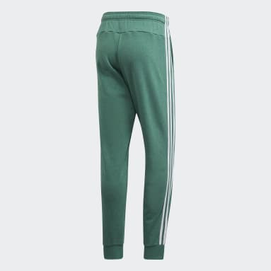Calças Afuniladas 3-Stripes Essentials Verde Homem Sportswear