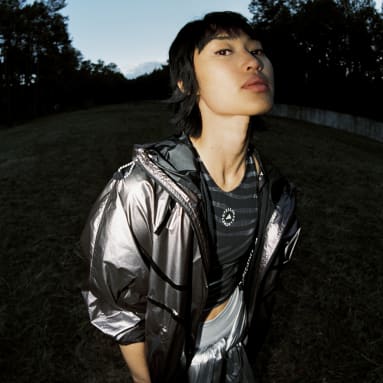 Women Training Pink adidas by Stella McCartney TruePace Metallic Running Jacket