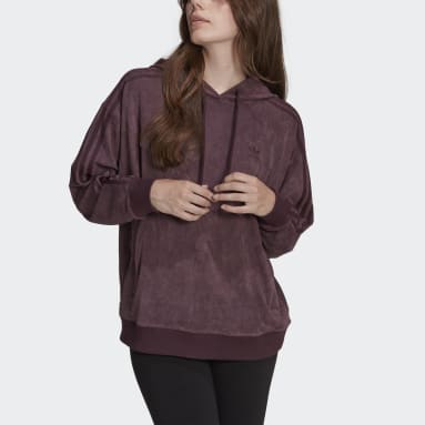 Ženy Originals červená Mikina s kapucňou Adicolor Classics Suede