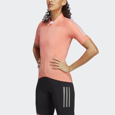 Women Cycling Orange 반팔 사이클링 저지